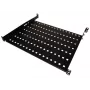 Alantec SA-P-19-1U-650-4-C-02 19 tuuman 1U kiinteä hyllytaso, 650mm syvyys, 4-pistekiinnitys, musta