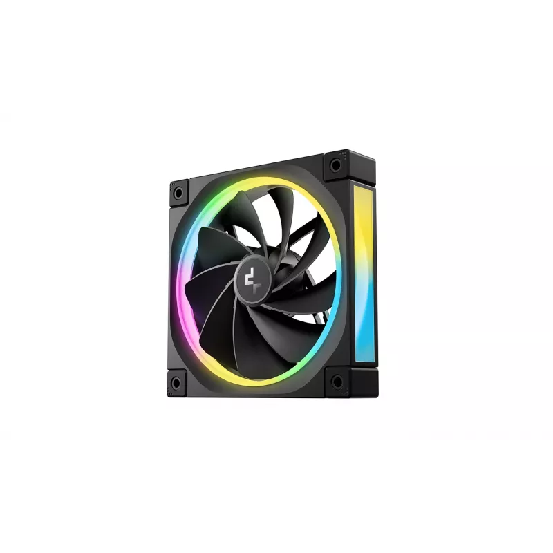 DeepCool FL12R 3-in-1 120 mm kotelotuulettimet (3 kpl), Reverse, 4-pin PWM, 500–2150 r/min, FDB, mustat