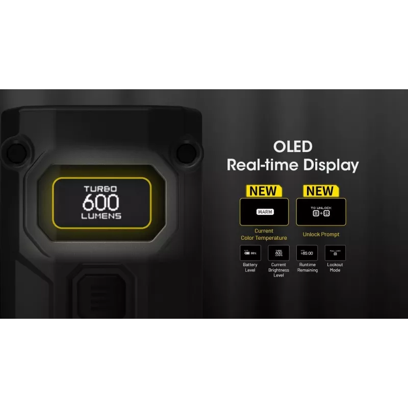 Avaimenperä-taskulamppu Nitecore TINI3 musta 600 lm USB ladattava