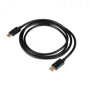 Akyga AK-AV-10 DisplayPort-kaapeli, uros/uros, kullatut liittimet, 1,8 m, musta