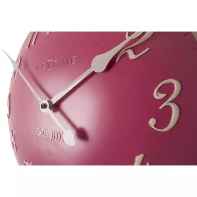 NeXtime kello 3084rz London Arabic, Ø34,5 cm, seinäkello, pinkki/valkoinen