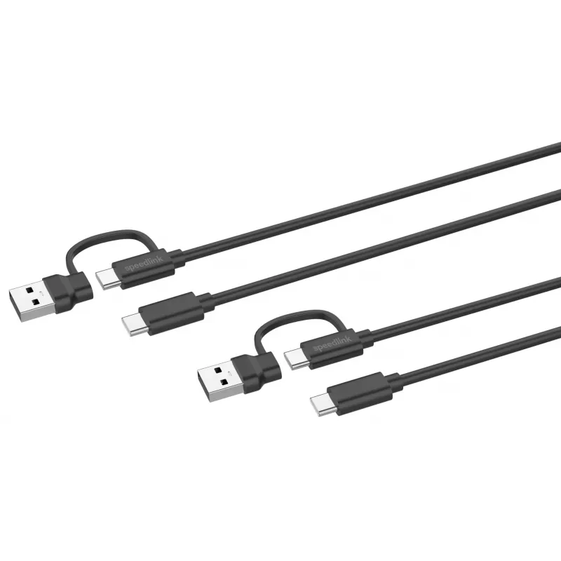 USB 3.2 Gen 1 (3.1 Gen 1) kaapeli Speedlink SL-460101-BK, 3 m, USB A/USB C - USB C, musta