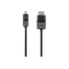 Mini DisplayPort - HDTV-kaapeli, 1,8 m, Mini DisplayPort, HDMI, uros, uros, musta