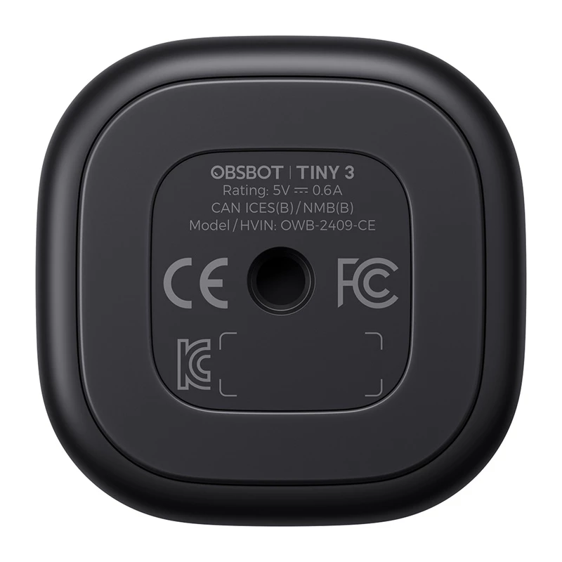 Web-kamera Obsbot Tiny 3 PTZ 4K Obsbotilta — kompakti 4K-PTZ-kamera suoratoistoon ja kokouksiin