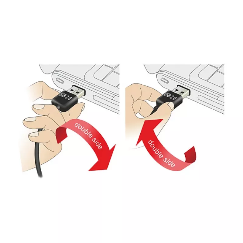 USB-kaapeli DeLOCK EASY-USB 2.0-A 3 m musta