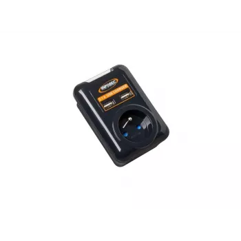 Infosec S1 USB NEO -ylijännitesuoja, 1 pistorasia, USB:lla (61297)