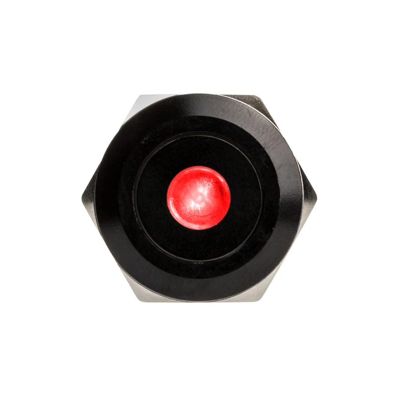 DimasTech ilkivallalta suojattu painonappi 22 mm Blackline Dot RGB PD223
