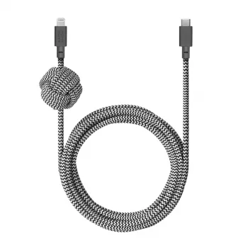 Lightning-kaapeli native union NCABLE-KV-CL-ZEB 3 m Lightning - USB-A musta valkoinen 140 g