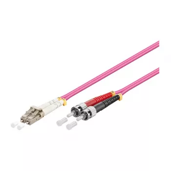 Patchkaapeli LWL Duplex OM4 (Multimode, 50/125) LC/ST, LSZH, käännettävä polariteetti, 7,5 m, Good Connections®