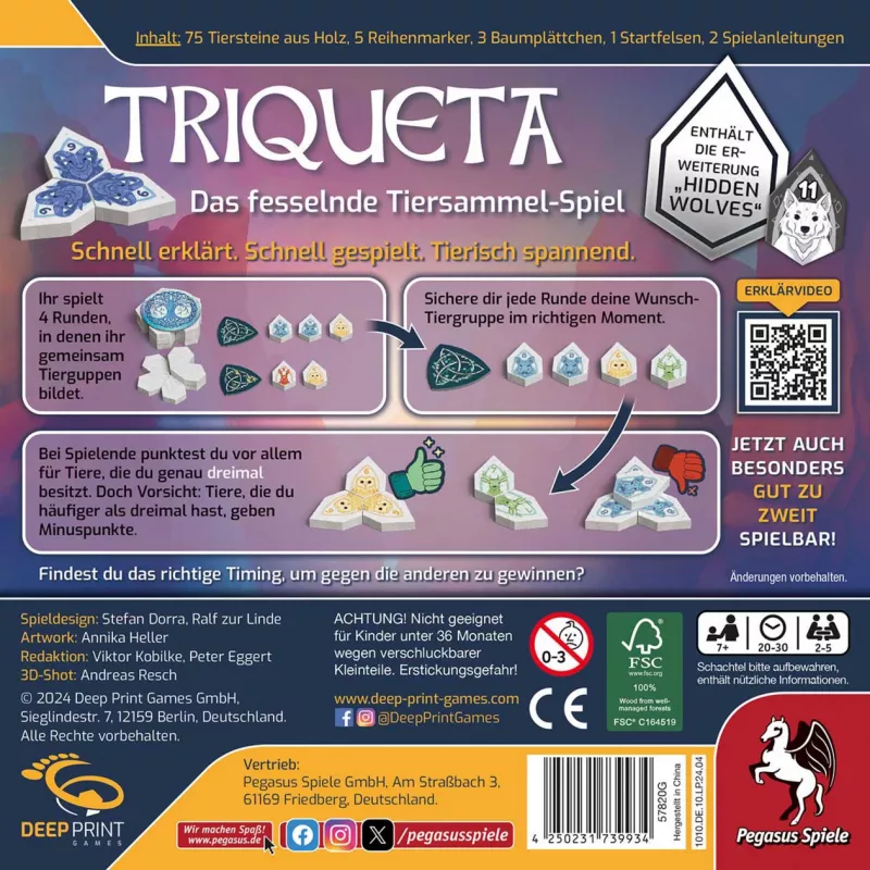 Deep Print Games: Triqueta 2. painos, lautapeli