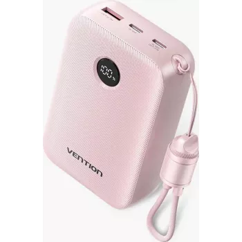 Kannettava powerbank Vention FKBP0-C 20000 mAh — ulkoinen akku, 2× USB-C- ja 1× USB-A-lähdöt