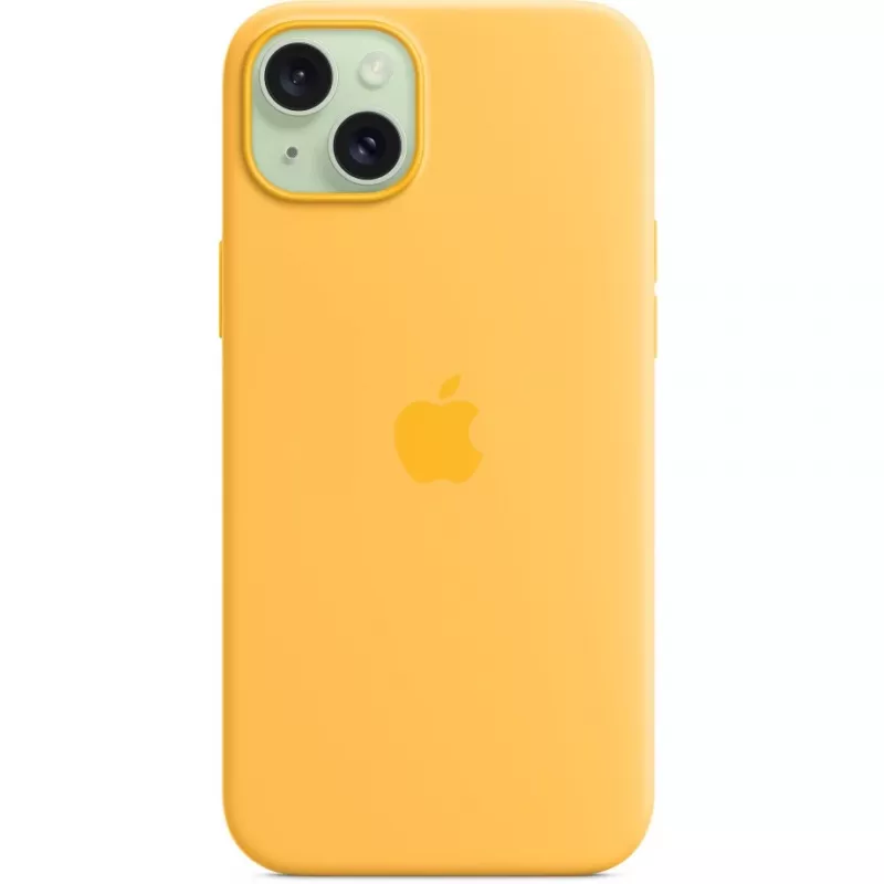 Apple iPhone 15 Plus silikonikuori MagSafe-tuella, Sunshine, MWNF3ZM/A