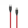 Silikonikaapeli USB Type-C - Lightning, 1 m (punainen)
