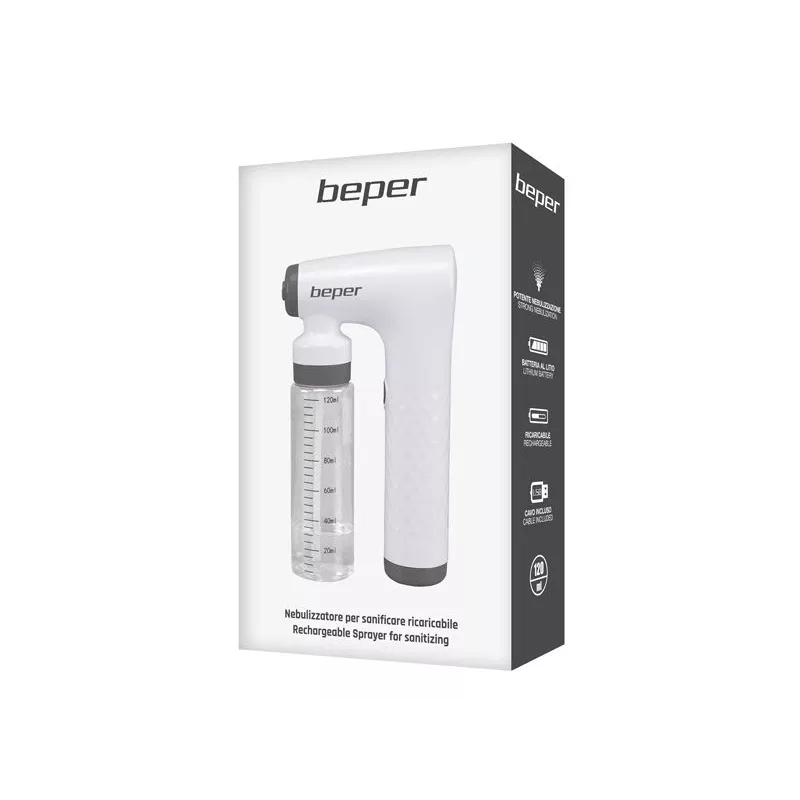 Beper P202VAL110 Ladattava desinfiointisuihkutin, 120 ml, 2000 mAh