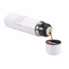 Beper BI.504 tyhjiöeristetty termospullo 500 ml, ruostumaton teräs, mukilla, punainen pilkullinen