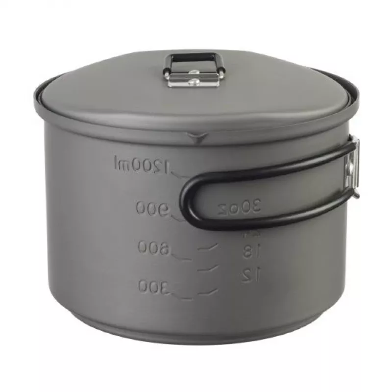 ESBIT retkikeittosarja spriikeittimellä, alumiini 1,5 L, Ø15,4 cm, H115 mm, musta