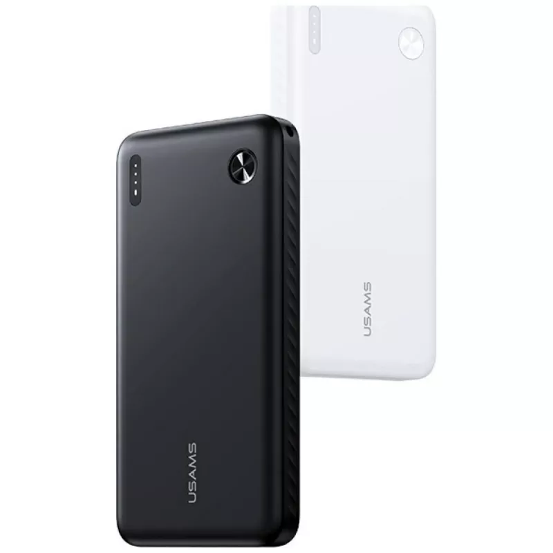 Varavirtalähde usams PB83 10000mAh PD 2×USB-A USB-C valkoinen