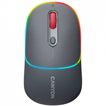 Canyon MW-22 2in1 RGB langaton hiiri - harmaa - Bluetooth/RF - 1 600 dpi - ladattava