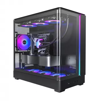 PC-kotelo Montech KING 15 PRO musta — Midi-Tower micro ATX / Mini-ITX