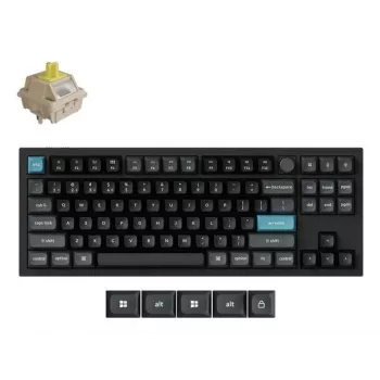 Mekaaninen näppäimistö Keychron Q3 Ultra 8K — 80% QWERTY, johdollinen & Bluetooth, RGB, musta