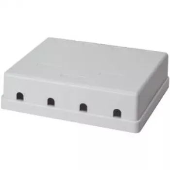 LogiLink - asennusrasia verkkopinta - valkoinen - 4 porttia