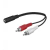 Microconnect AUDALH02 audiokaapeli 0,2 m 2 x RCA 3,5 mm punainen