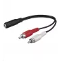 Microconnect AUDALH02 audiokaapeli 0,2 m 2 x RCA 3,5 mm punainen