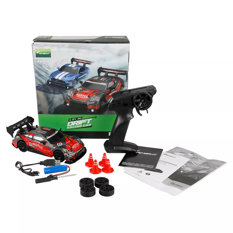Drift-auto Amewi 21112 1:24 sähköinen RC-malli, Li-Ion 500 mAh, suositus 8+
