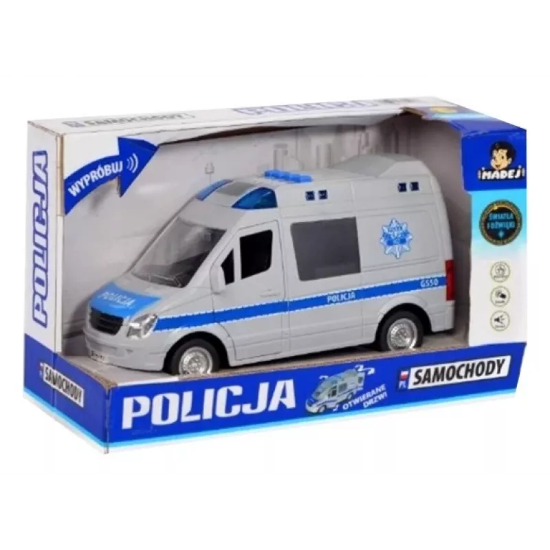 Mekaaninen lelu Madej malli 075007 — poliisi äänellä, vetomekanismi
