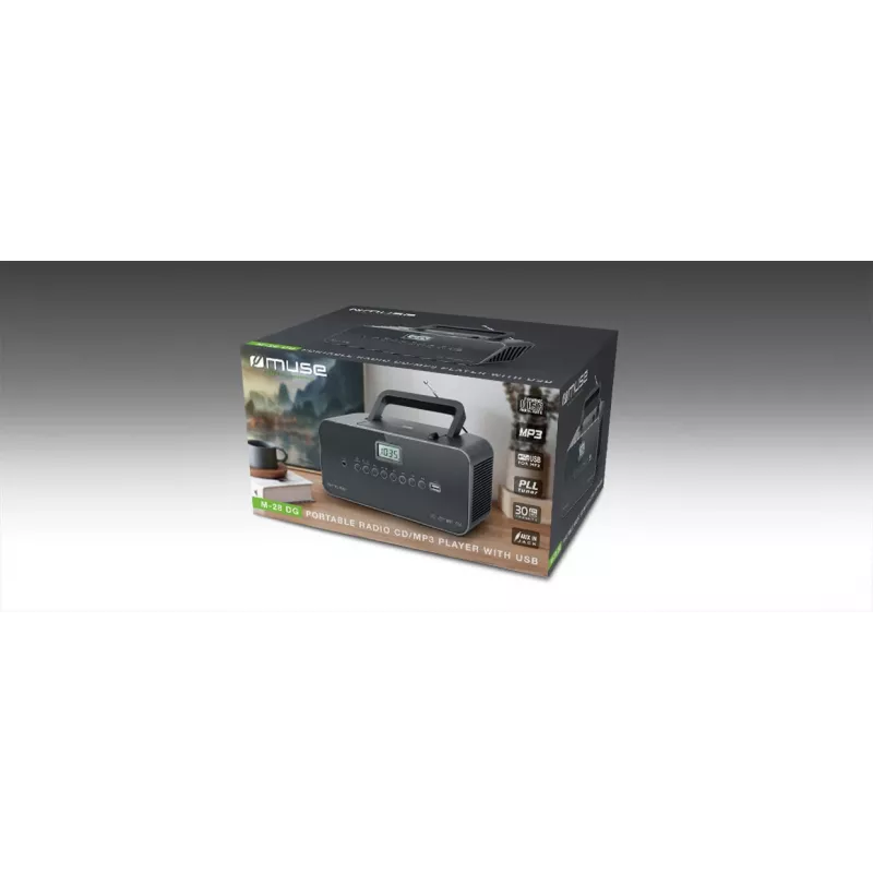 Muse M-28 DG CD-soitin kannettava CD-soitin musta