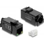 Delock 86609 Keystone-moduuli RJ45-liitäntä Cat.6A UTP PoE-LEDillä