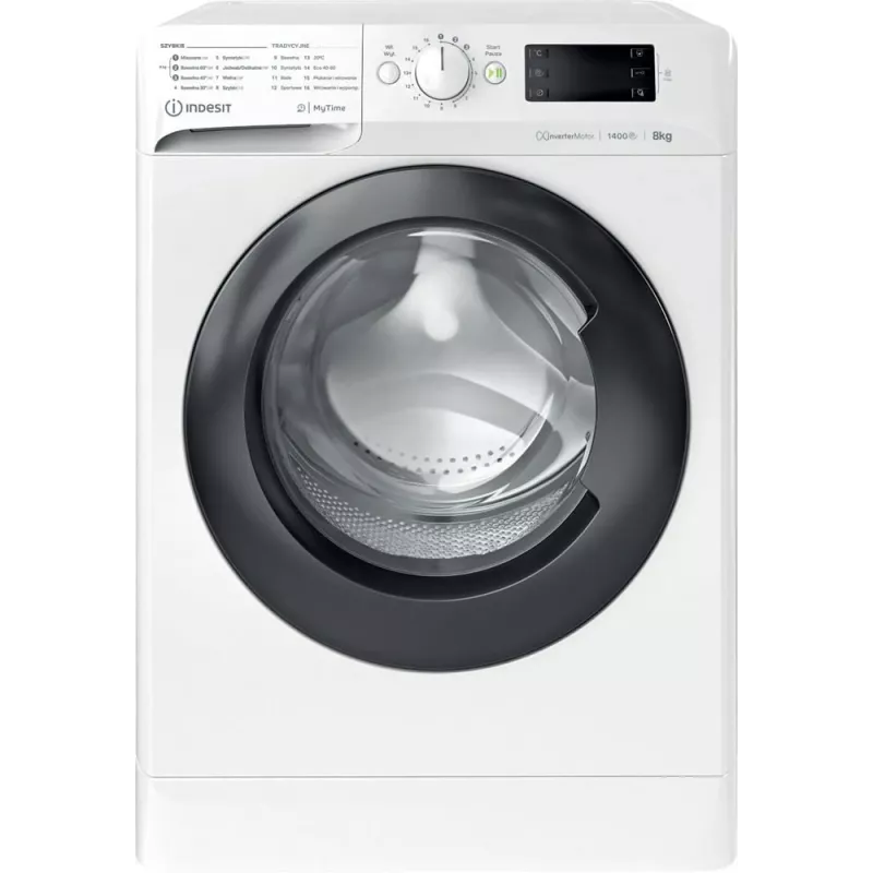 Pesukone INDESIT MTWE81495WBPL 8 kg, 1400 kierr./min, energiatehokkuusluokka B