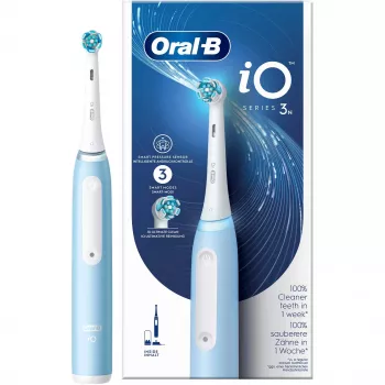 Oral-B Braun iO Series 3N aikuisten värähtelevä hammasharja vaaleansininen, valkoinen