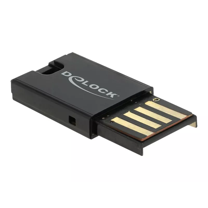 DeLOCK USB 2.0 -kortinlukija musta Micro SD MicroSDHC MicroSDXC 480 Mbit/s