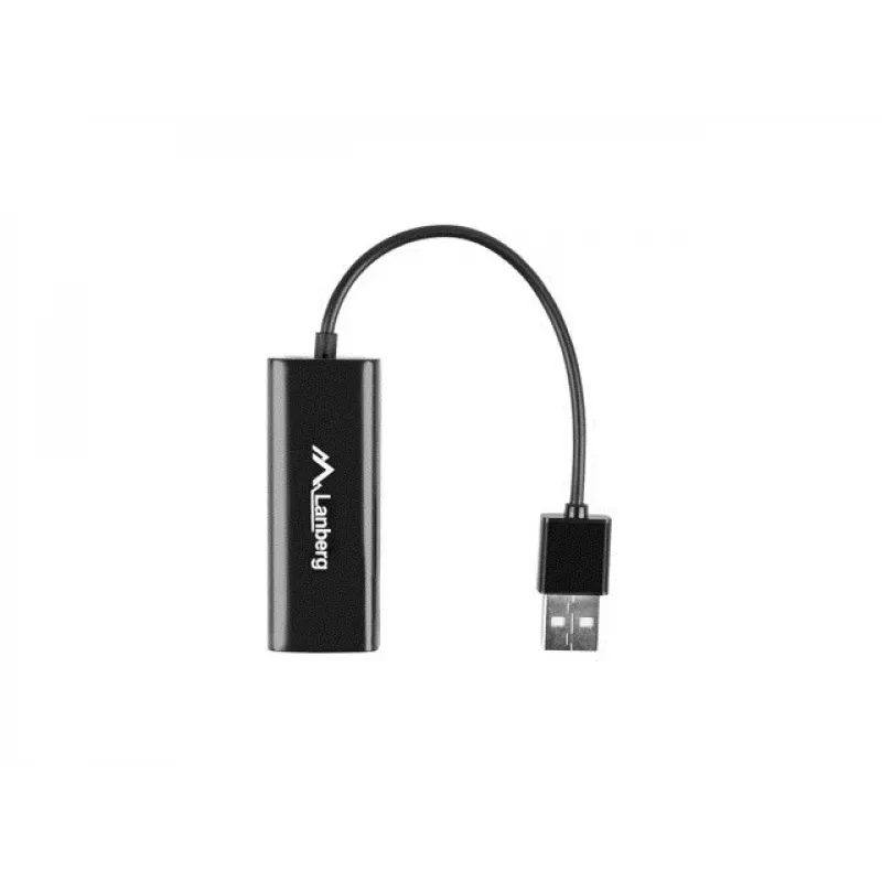 Lanberg NC-0100-01 USB 2.0 – RJ45 100 Mbit verkkosovitin, 0,15 m kaapeli