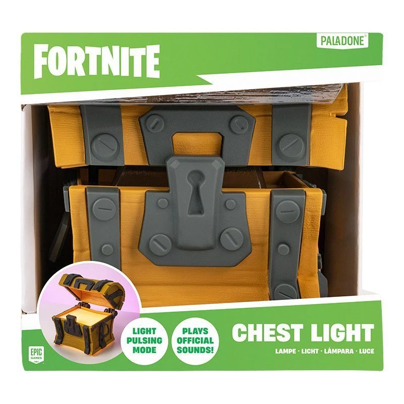 Pöytävalaisin Paladone Fortnite Chest Light – teemallinen LED-koristevalaisin