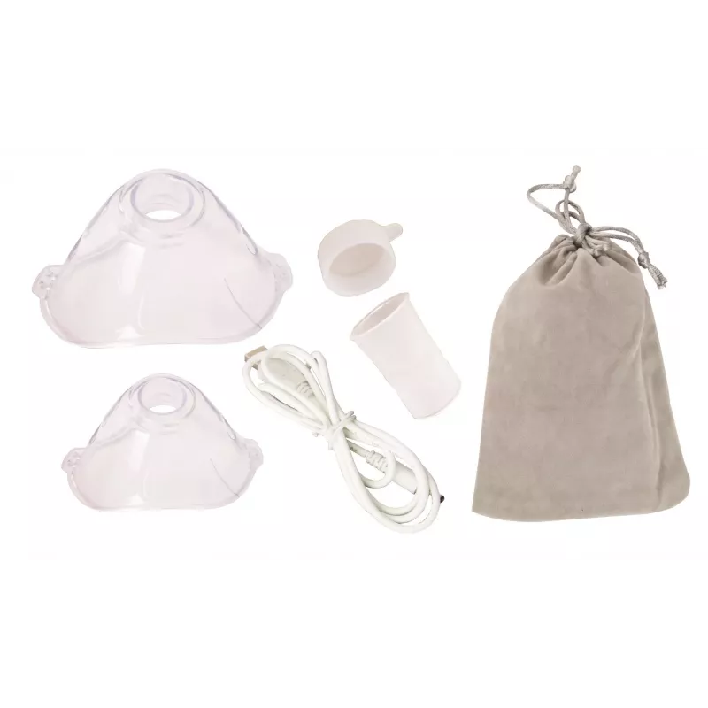 Kannettava inhalaattori ESPERANZA ECN005 — kompakti taskusumutin, 0,2 ml/min, 21 dB, USB, 2×AA