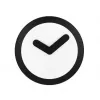 NeXtime kello 2615zw Focus, Ø25 cm, seinäkello, valkoinen/musta
