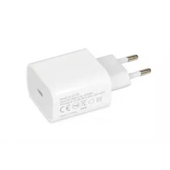 Sisäkäyttöön USB Type-C pikalaturi IBOX C-37, 20W, USB‑C PD 3.0, 3 A lähtö, valkoinen