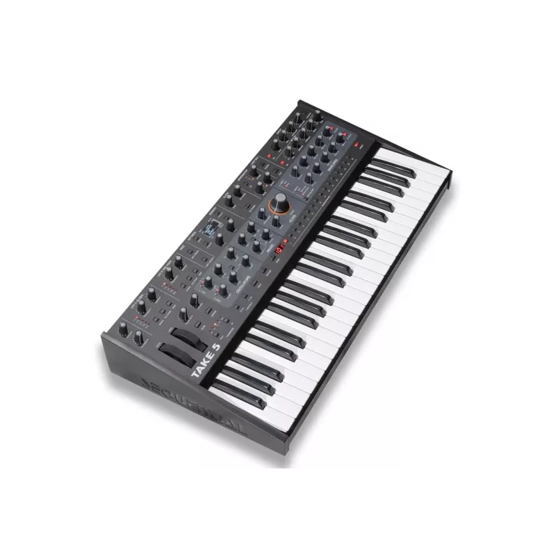 Analogi polyfoninen syntetisaattori Sequential Take 5 (SEQ 3500) – laitteistopoly-synth