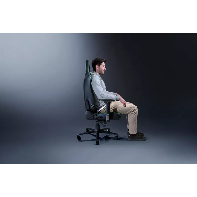 Pelituoli Razer Iskur V2 pehmustettu istuin musta vihreä