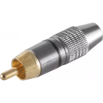 RCA-liitin ShiverPeaks 52024-S, kullattu, musta