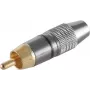 RCA-liitin ShiverPeaks 52024-S, kullattu, musta