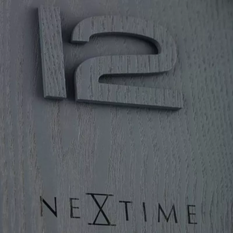 NeXtime 3096GS - seinäkello - kvartsikello - pyöreä - harmaa - puu - aikuiset