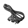 Akyga AK-PC-04A virranjakokaapeli CEE 7/7 – 2x IEC C13, 1,8 m, musta