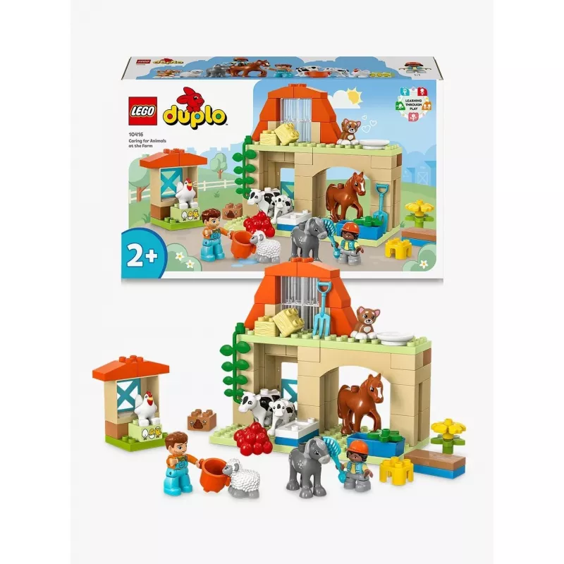 Rakennuslelu LEGO DUPLO maatilan eläintenhoitosarja 10416 — 74 osaa, 2 minihahmoa, ikä 2+