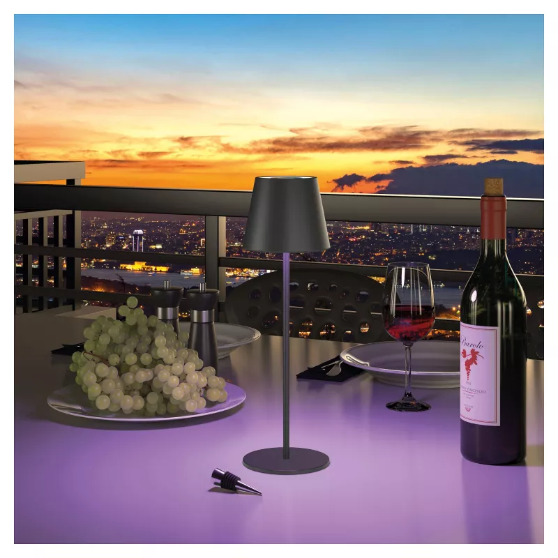 LED-pöytävalaisin RealPower TableLight 360 RGB 3W musta