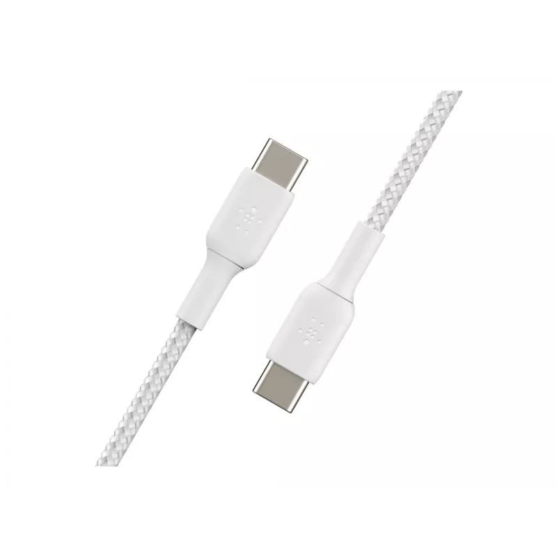 Belkin BOOST CHARGE - USB-kaapeli - 24-pin USB-C (M) – 24-pin USB-C (M) - USB 2.0 - 2 m - valkoinen