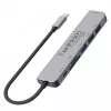 USB-C-keskitin Unitek 7in1 alumiini PD 100W 5 Gbps — moniporttinen sovitin Power Delivery -tuella