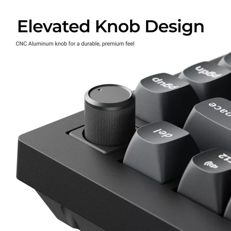 Mekaaninen näppäimistö Keychron V1 Ultra 8K — 75%:n koko, QWERTY, Bluetooth, RGB, musta